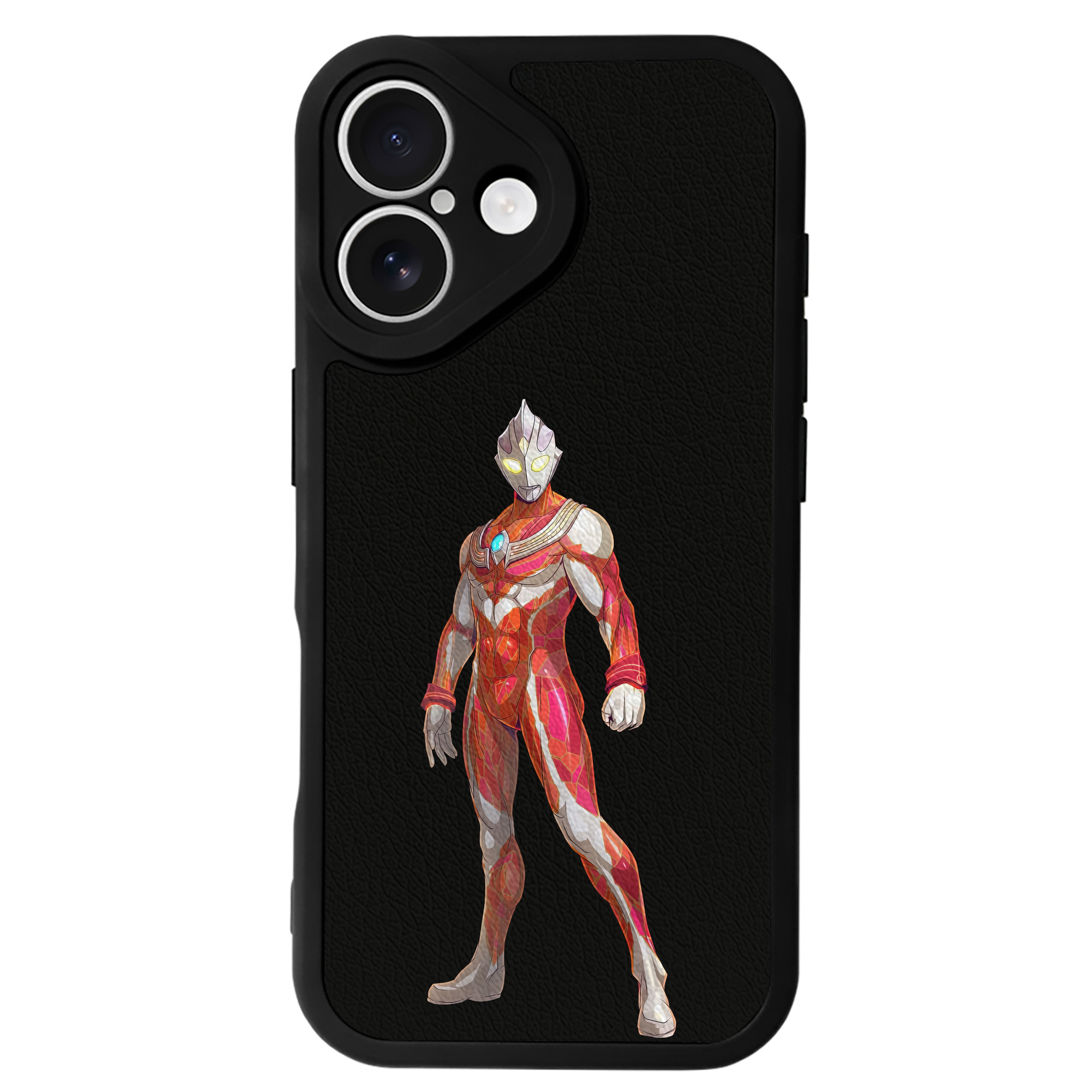 （画像用） ウルトラマン Ultraman 【iPhone 16シリーズ対応】シリコンスマホケース（レザー調） 材質：シリコン
